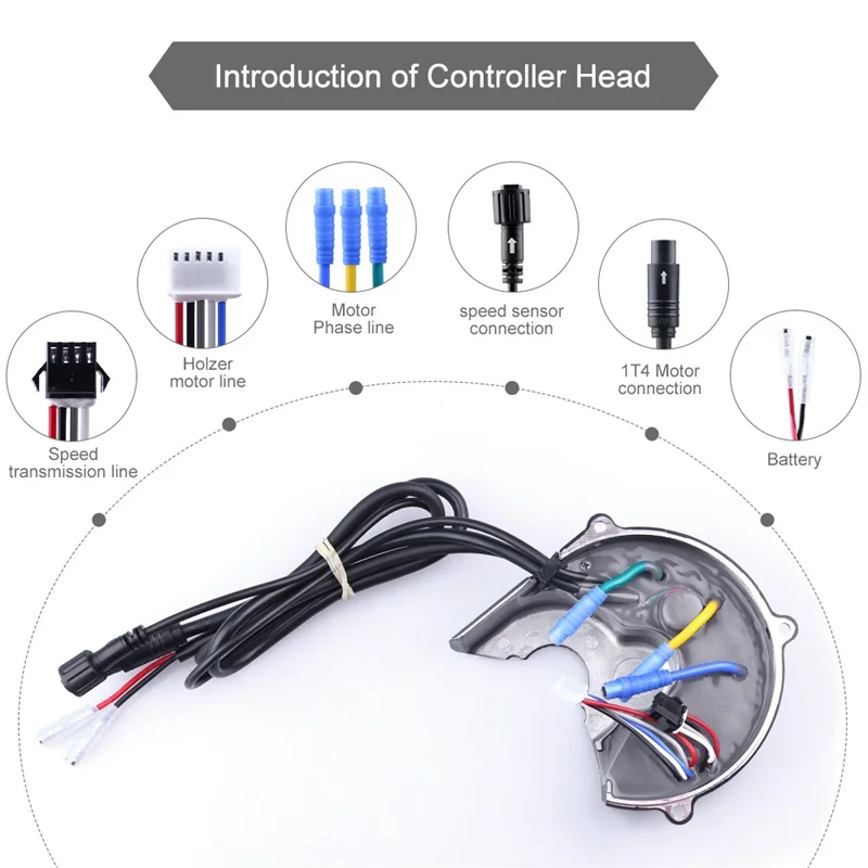 Cheap Bafang BBS02B 48V 750W 25A 9T Upgraded Motor Controller 3077 Gear Sensor 6V Light Cable For BBS02 Mid Drive Crank Conversion Kit 5