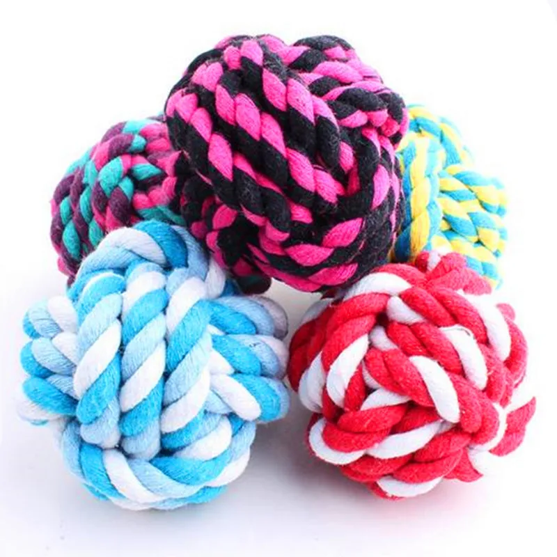 New Design Pet Puppy Chew Toys Pets Rope Ball Toys Bite Ball Colorful