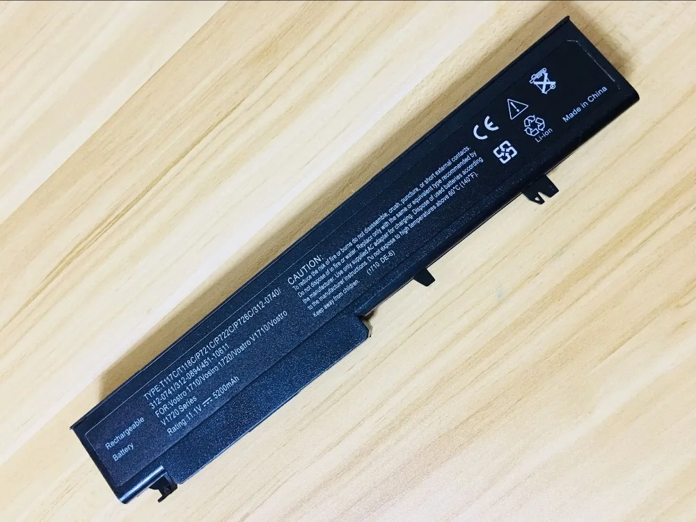 

News battery for Dell Vostro 1710 1720 series 312-0740 312-0894 451-10611 312-0741 451-10612 P721C P722C T117C 11.1V 5200mAh