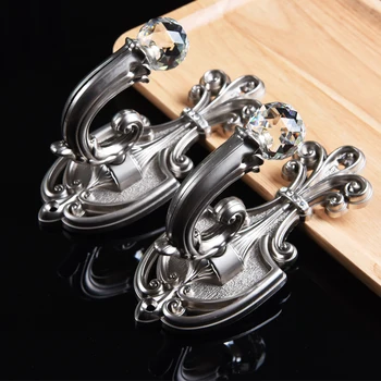 

Zinc+Artificial Crystal High Quality Curtain Accessories Holder Hooks for Living Room Curtain Panels Home Decoration CP080-30
