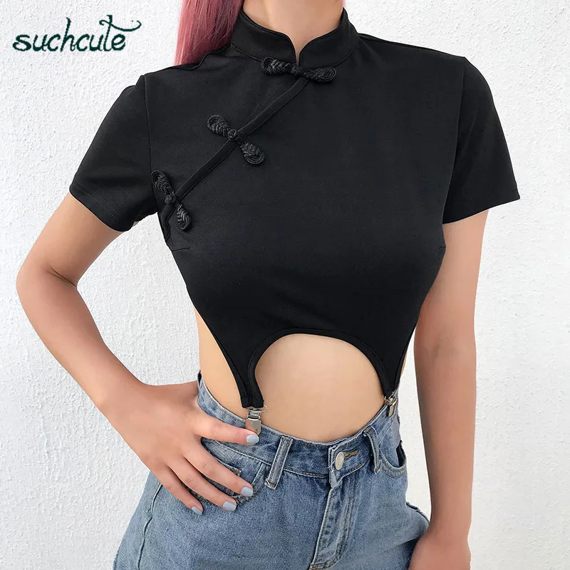 

SUCHCUTE Female T-Shirt Metal China Style Summer 2019 Modis Harajuku Korean Style Streetwear Ariana Grande Tee Shirt Femme Frida