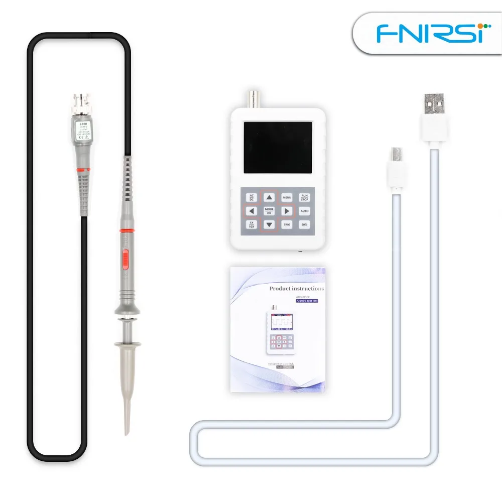 DSO FNIRSI PRO Портативный мини цифровой осциллограф 5 м пропускная способность 20MSps частота дискретизации с P6020 BNC стандартный зонд