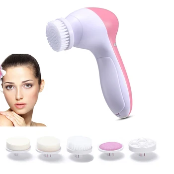 

High Quality Facial Cleansing Brush and Massager with 5 Brush Heads for Exfoliating Removing Blackhead MD99