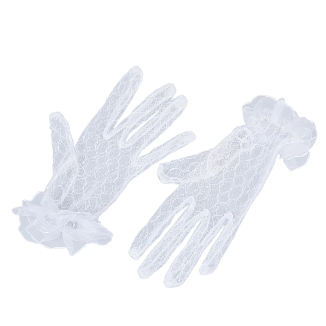 2 шт. из MOOL Белый Новые короткие свадебные перчатки