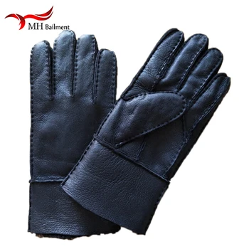 

Men's Winter Gloves Hot Selling High Quality Mens Leather Gloves New Man's Winter Fur Warm Gloves Sheepskin Leather Fur Gloves
