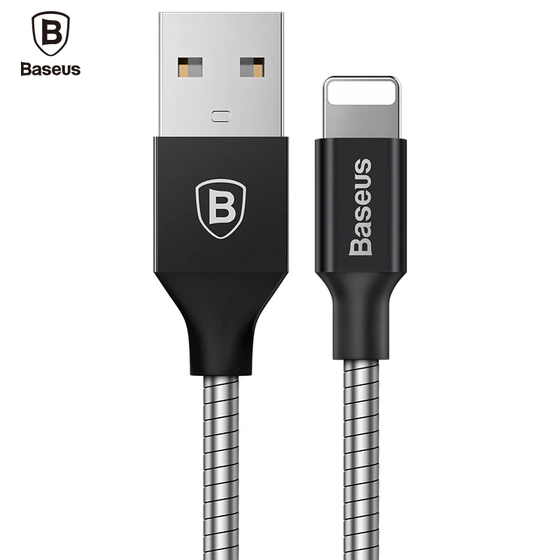 Baseus для iPhone 7 кабель iOS 10 9 8 металлический 6 5 5S Plus iPad Air Lightning USB зарядное устройство |