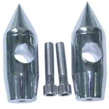 Черный/хром Спайк Ручки стояки для Yamaha Honda Suzuki Kawasaki " подняться