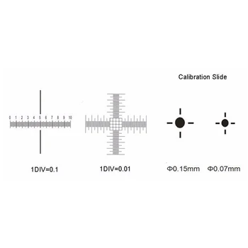 0.01mm Microscope Stage Micrometer Cross Dot 0.01mm Microscope Calibration Slide Ruler div 0 1mm microscope ocular micrometer slides calibration ruler microscope eyepiece reticle micrometer diameter 19mm 23mm 27mm
