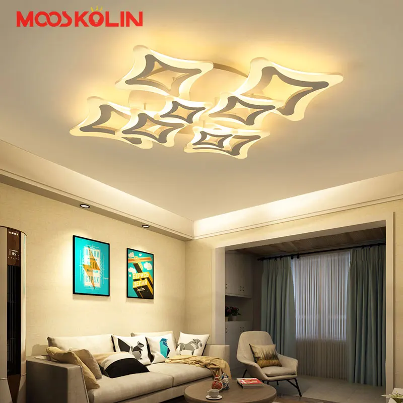 

Led Ceiling Lights Modern Lamp Acrylic Remote Control Dimming Lighting Fixture Living Room Bedroom Restaurant Dining Room Light