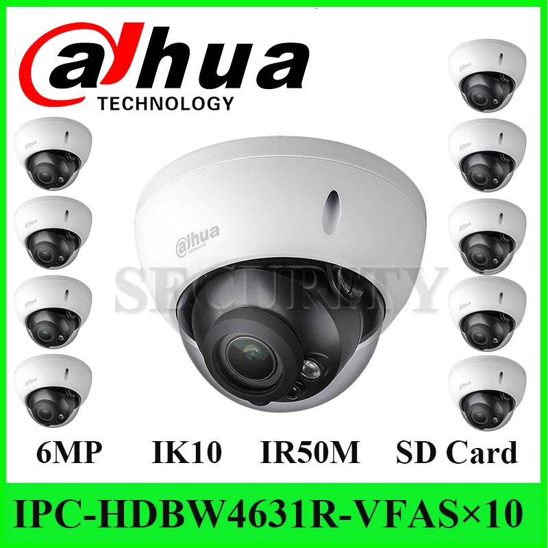 

10Pcs/Lot Dahua IPC-HDBW4631R-VFAS IP POE IR Camera IK10 IP67 Varifocal Manual Zoom Lens SD Card Audio Alarm DHL EXPRESS SHIPING