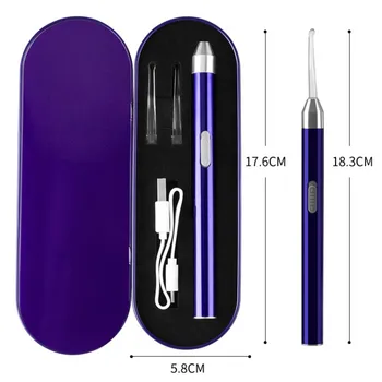 

Dropshipping Rechargeable Ear Spoon Light Ear Wax Remover Led Earwax Cleaner Ear Cleaning Tools Kits