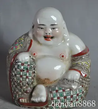 

Crafts statue christmas chinese Jingdezhen wucai Porcelain ruyi happy laugh maitreya buddha statue halloween