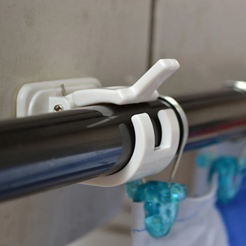 2 Pcs/Set Shower Bedroom Curtain Hook Durable Plastic Curtain