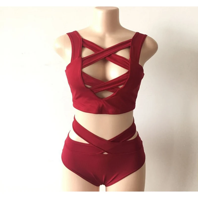 Bikini Bikinis 2018 Mujer Swimsuit Woman High Waist Swimwear Women Bikini Set Push-Up Bathing Women's Swimming Suit Bandage