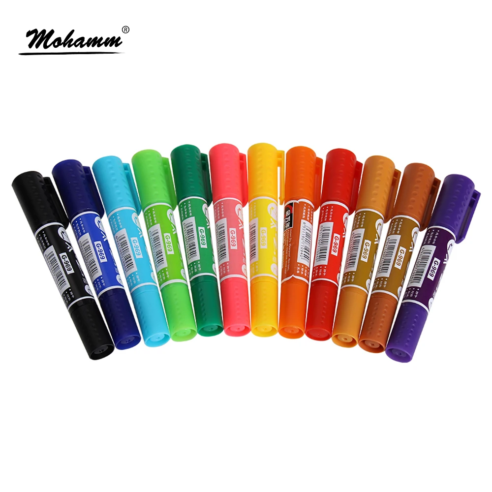 GEnvAnA 12pcs Colored Poster Permanent Dual Markers Alcohol Based POP