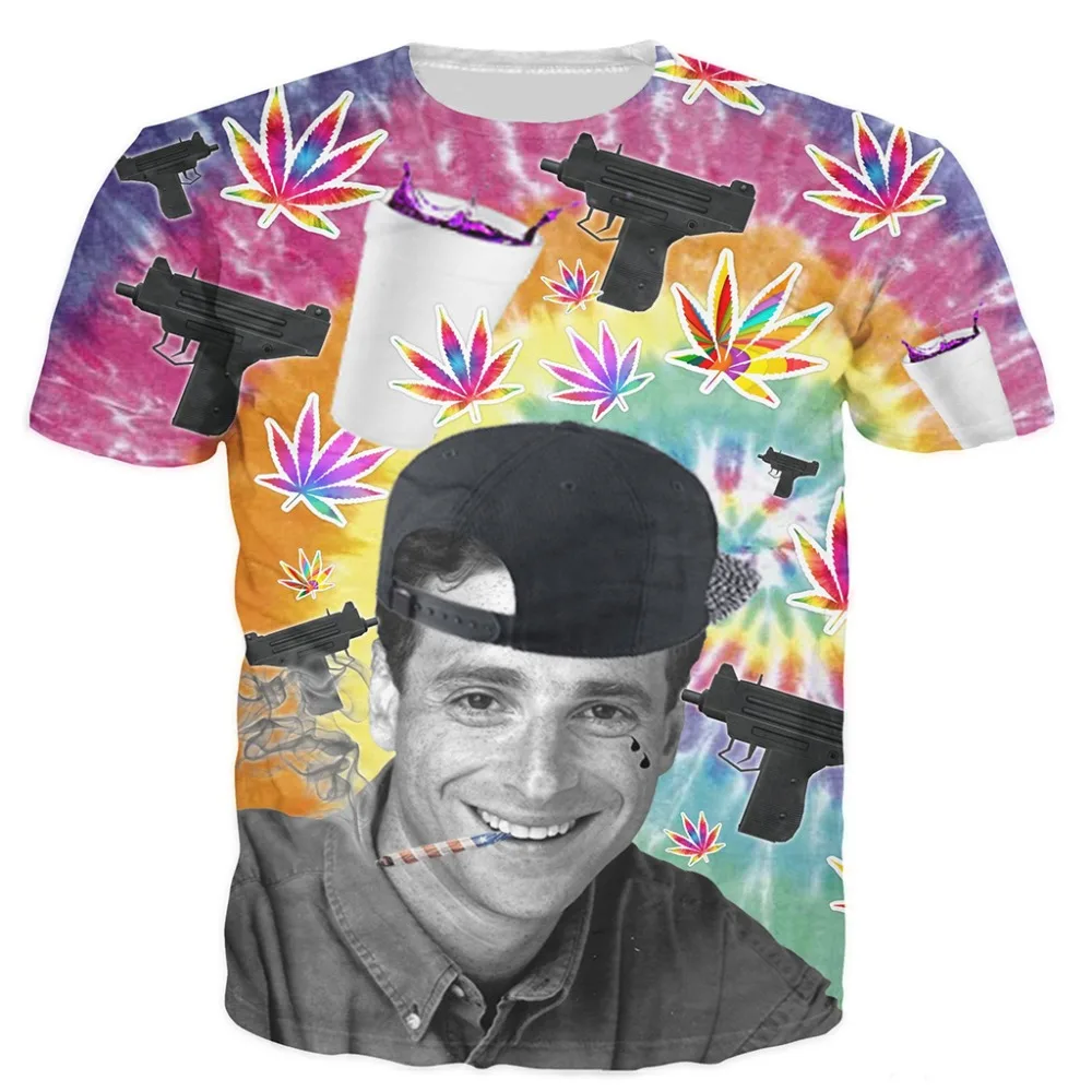 

YX Girl 2018 Unisex Tshirt Women Men Fashion Full House of Lean Tshirts 3d Printed Weed T-shirt Streetwear Dropshipping XS-7XL