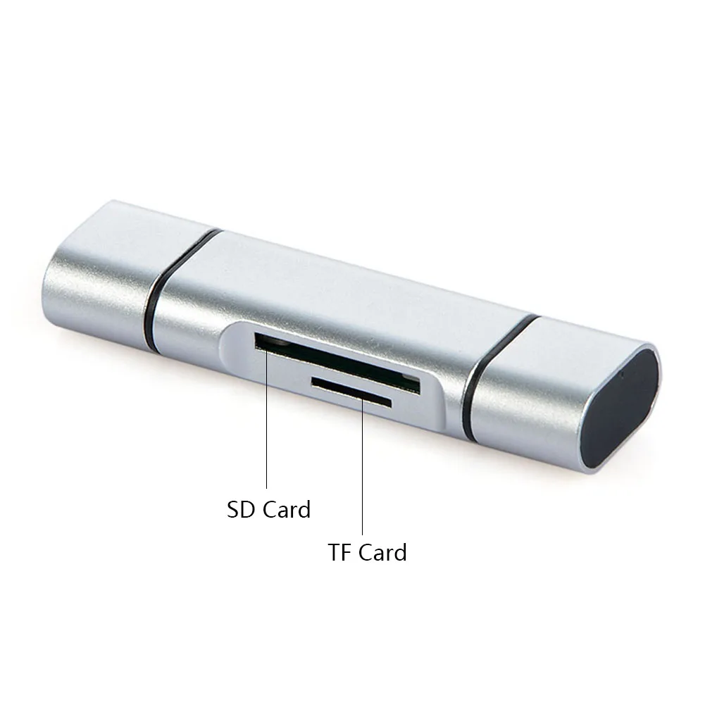 3 в 1 OTG Type C Кардридер высокоскоростной USB 0 A Micro комбинированный к 2 слотам TF SD