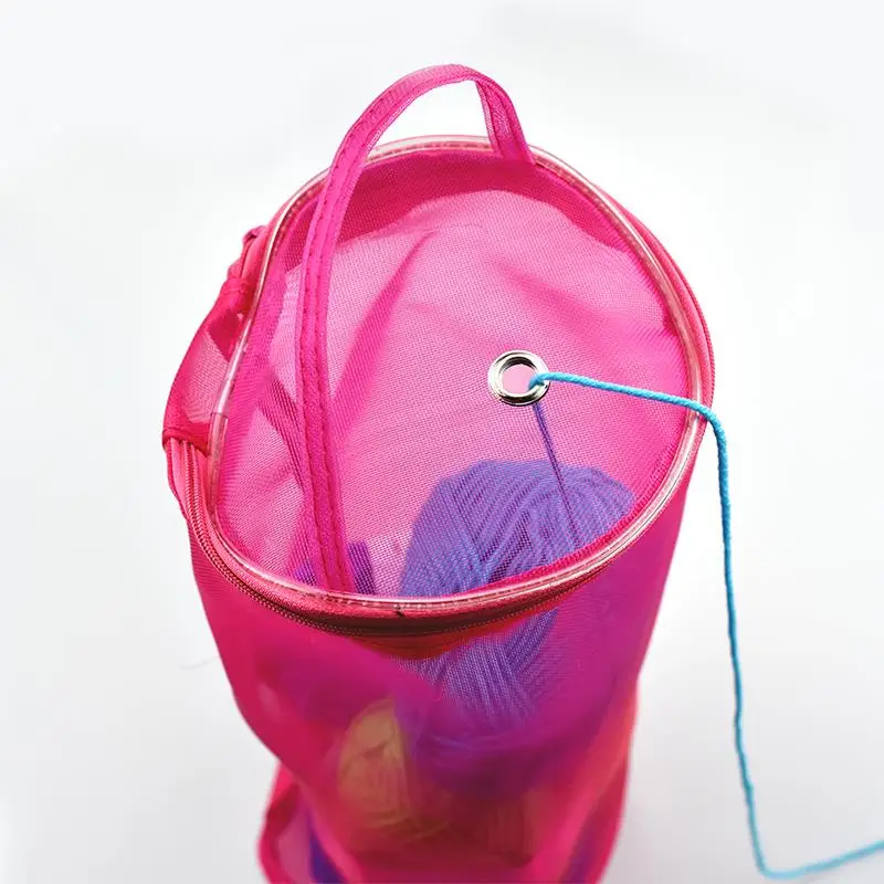 Нейлон чехол для хранения Организатор корзины Вязание пряжи круглый сумки путешествия Швейные Инструменты Аксессуары Разные цвета