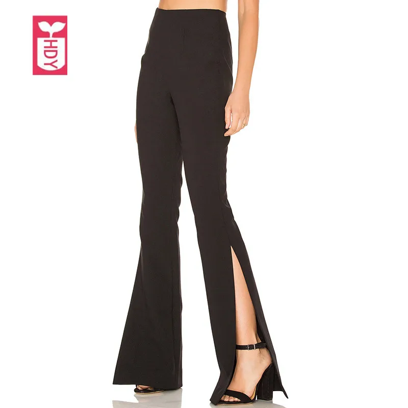 Novità Ladys Regular Split Lati Aperti A Vita Alta Flare Pantaloni Delle  Donne di Modo Nero Pantaloni Sportivi Pantaloni Primavera Estate|high waist  flare pants|flare pantsflare pants women - AliExpress