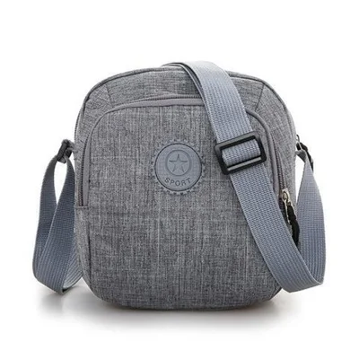 Брендовая маленькая сумка на плечо для женщин и мужчин, сумки-мессенджеры, Дамская Ретро Холщовая Сумка, кошелек с кисточками, мужская сумка через плечо - Цвет: grey01