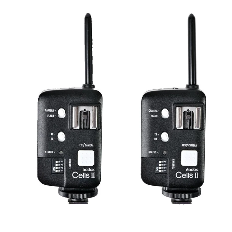 

2pcs Godox Cells II 1/8000s Wireless Transceiver Trigger Kit for Canon EOS Camera, Speedlite and Studio Flashes V850 V860 AD360
