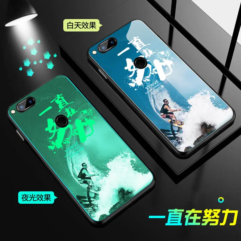 Чехол для huawei Honor 7X, чехол, светящаяся задняя крышка из закаленного стекла для huawei Honor 7A 7C Pro 8A, чехол, силиконовый чехол для телефона