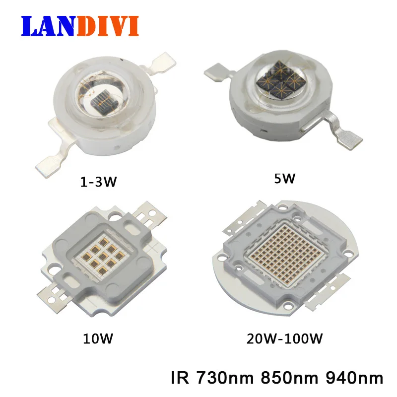 1w 3w 100w led chip 660nm 800