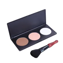 3 цвета Косметические Контур Уход за кожей лица Корректоры для лица Косметическая пудра Макияж Палитры Тыква Кисточки Макияж Красота Косметическая пудра