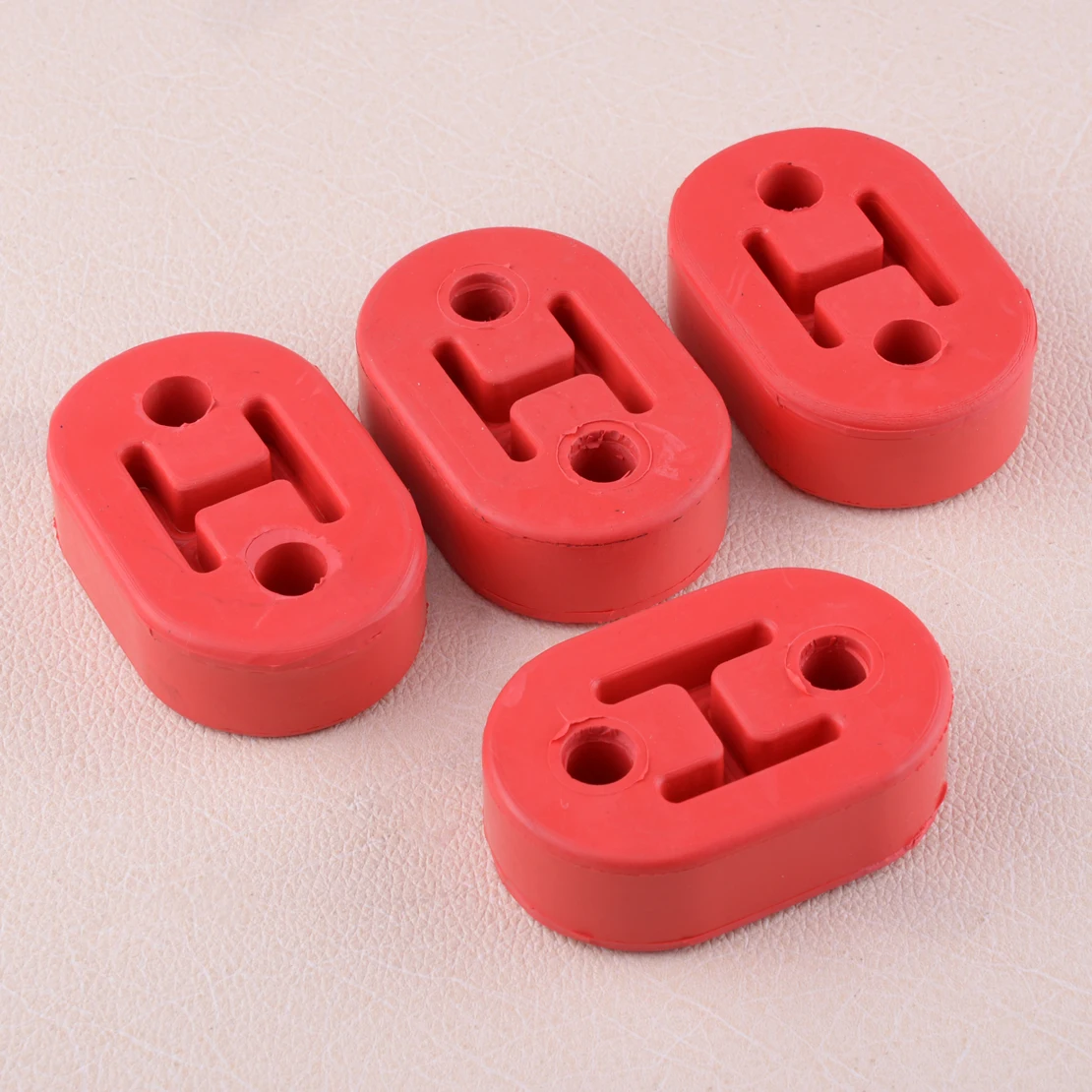 

CITALL Universal 4pcs 11.5mm 2 Hole Car Rubber Polyurethane Exhaust Muffler Hanger Bracket Red Acccessories