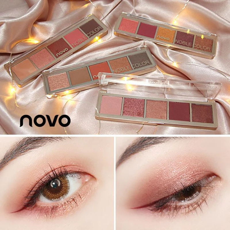 

5 Colors Professional Eye Shadow Matte Shimmer Durable Anti Water Eyeshadow Palette Makeup Eyeshadow Pallete Warm Earth Color