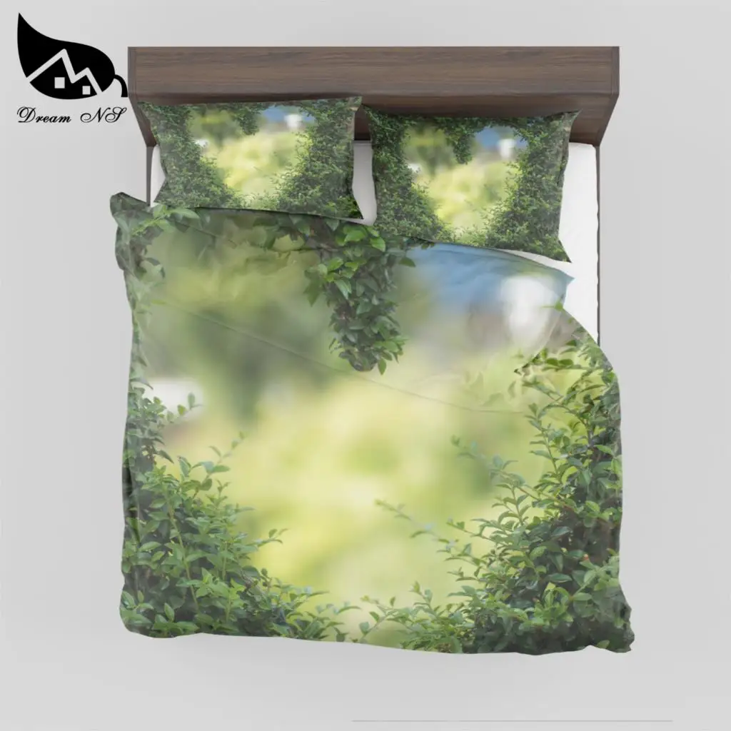 Dream NS Custom Picture Bedding Set Green vine love Duvet Cover Pillowcase Pertsiako burko-zorro pertsonalizatua SMY12