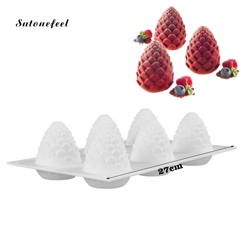 

Pineapple Shape Silicone Form for Baking Pan Mousse Dessert Mold Pine cone Cake Soap Moulds for Cake Decorating Tool