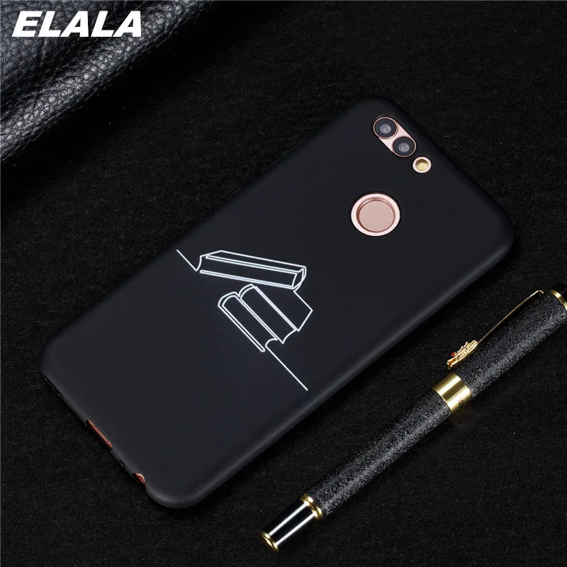 

For Huawei Nova 2 Case on For Coque Huawei Nova 2 Plus Cover Fundas Soft Silicone Matte Cartoon Simple Figure Slim Phone Cases