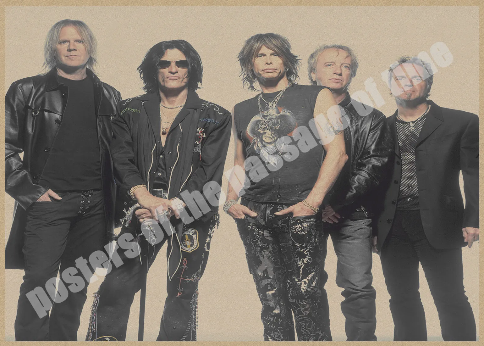 Aerosmith украшения для домашнего интерьера крафт-кислотная рок-музыка плакат рисунок core наклейки на стену - Цвет: Темный хаки