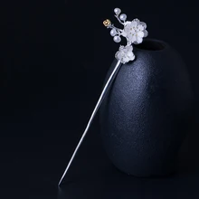 925 пробы, серебряный жемчуг, заколка для волос, аксессуары для женщин, цветок сливы, заколка, винтажный китайский стиль, ювелирное изделие в виде заколки