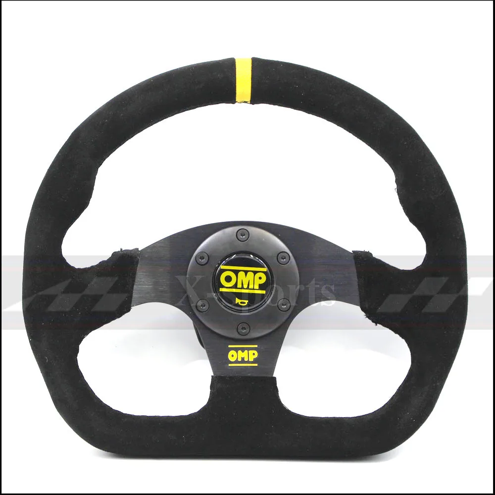 OMP coche deporte volante carreras tipo alta calidad universal 13 pulgadas 320 MM aluminio + gamuza amarillo, rojo OMP coche deporte volante carreras tipo alta calidad universal 13 pulgadas 320 MM aluminio + gamuza amarillo, rojo