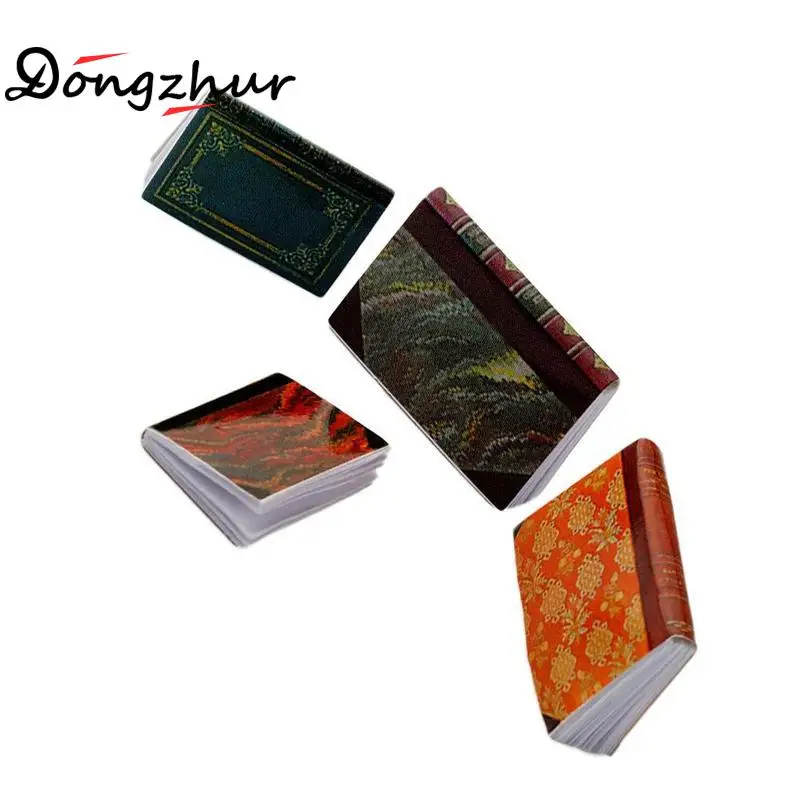 

4pcs/set For 1/12 Model Dollhouse Accessories Kids Toys Miniature Accessories Mini Books Simulation Notebook Model Toy