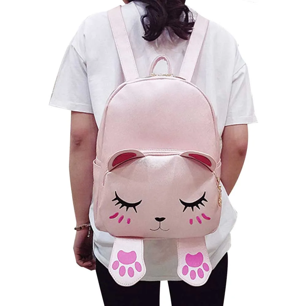 Aelicy, 3 цвета, mochilas mujer,, милый рюкзак с котом, школьный женский рюкзак из искусственной кожи, рюкзаки для девочек-подростков, женский рюкзак 1018