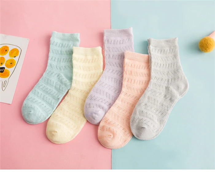 5 пар мягких дышащих носков для новорожденных девочек с цветными геометрическими фигурами детские носки для маленьких мальчиков Skarpetki Miaoyoutong