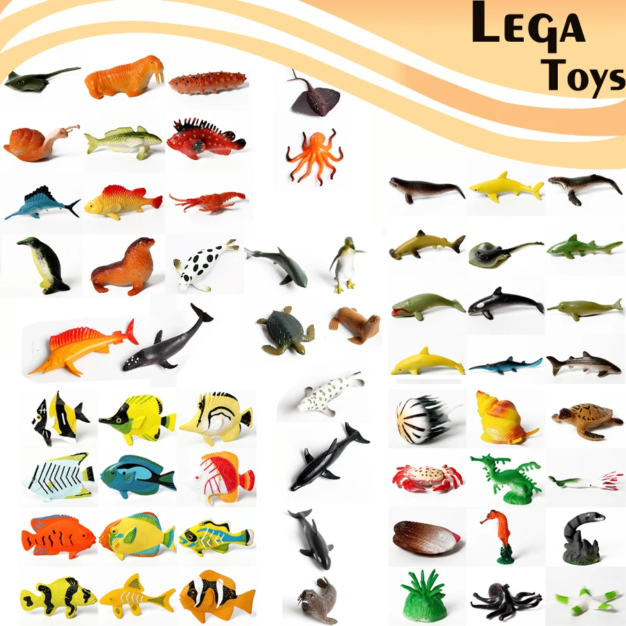 

Assorted Mini Vinyl Plastic Ocean Sea Action Figures Animal Toy Set Realistic Under The Sea Life Figure Educational Toy for Kids