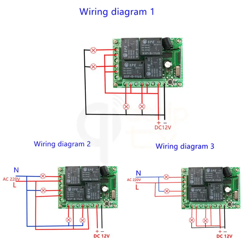 QIACHIP 433 Mhz универсальный Беспроводной удаленного Управление переключатель DC12V 4CH реле Модуль приемника и 2 шт 4 CH удаленные 433 МГц передатчик