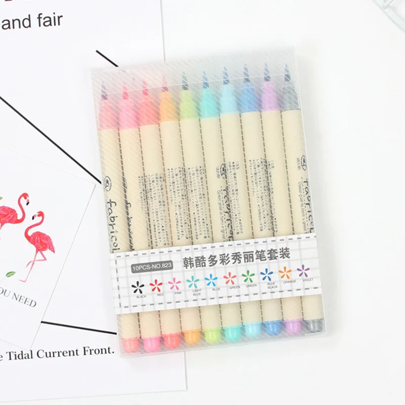 

1pc Fabricolor Touch Write Brush Pen Colored Marker Pens Set For Calligraphy Drawing Gift Korean Stationery Art Supplies