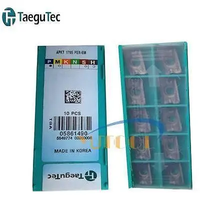 10pcs Taegutec Carbide Insert APKT1705 PER EM 0 05 CNC Milling carbide inserts