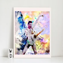 Freddie Mercury Queen Watercolor Poster Canvas Painting Print Living Room Home Decoration Modern Wall Art Oil Painting Pictures Freddie Mercury Queen Watercolor Poster Canvas Painting Print Living Room Home Decoration Modern Wall Art Oil Painting Pictures