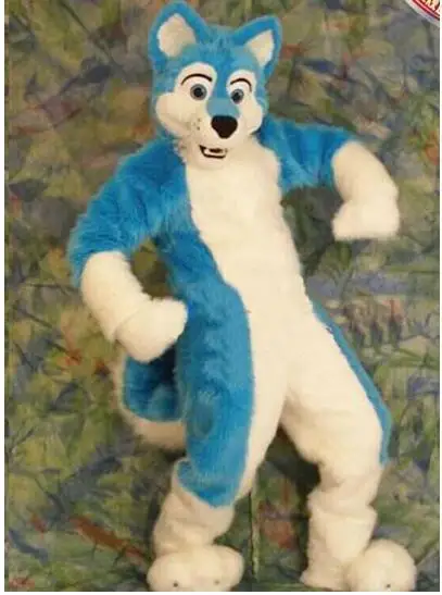

New 2018 Sexy Blue Husky Fox Wolf Mascot Costume Suits Cosplay Party Game Dress Outfits Clothing Advertising Carnival Christmas