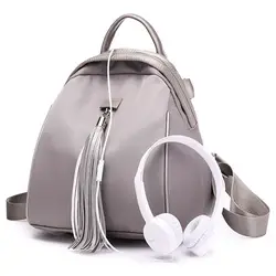 OZUKO 2019 новый маленький нейлоновый рюкзак для женщин школьные ранцы для подростков кисточкой высокое ёмкость дизайнерский рюкзак для