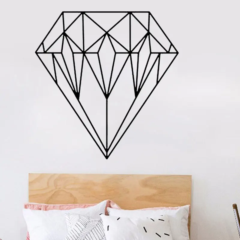 Carved Geometric Diamonds Graphics Wall Stickers Removable Vinyl