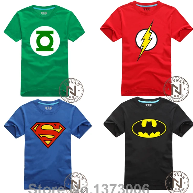 Camiseta de superhéroe cómic Superman Batman the Flash