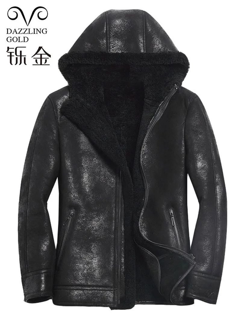

100% genuine leather men coat shearling true sheepskin men jacket real sheep fur coat for men high quality fashion coat winter