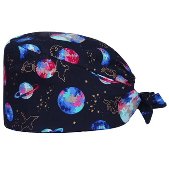 

Constellation Space Navy Men's Print Medical Scrub Cap Hat Dentist Clinic Work Surgical Hats Nursing Caps Ultra Soft Cheap Sale